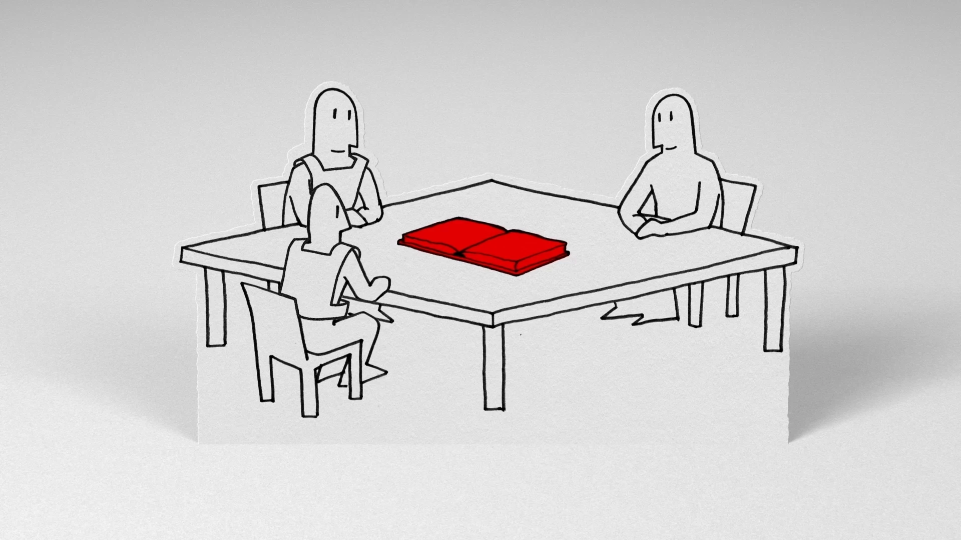 Membres du CICR assis autours d'une table